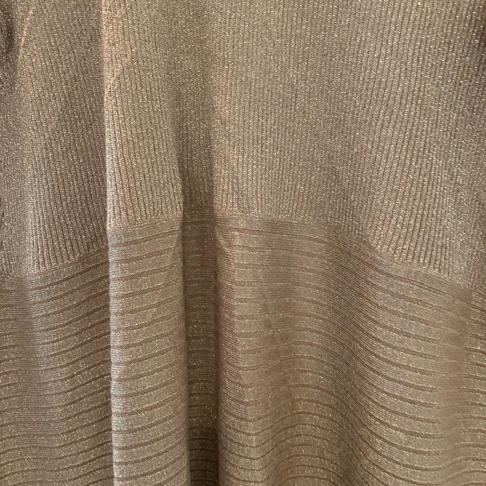 JM Collection gold shimmer shawl collar sweater 3X - Picture 3 of 5